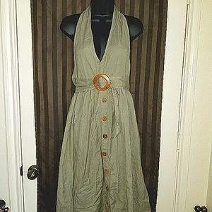 Green Backless Dress